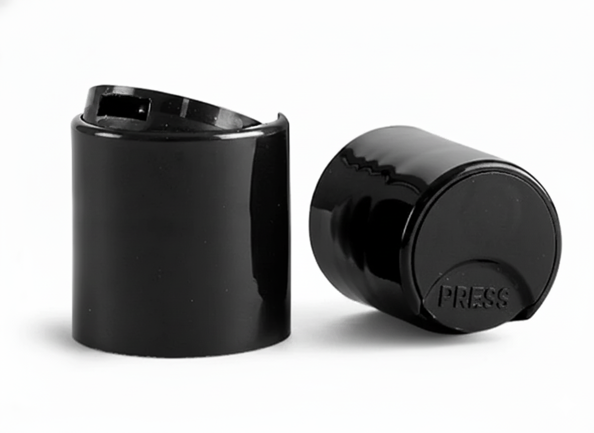Dist Top Cap For Pet Bottles - 24/410 MM -Black